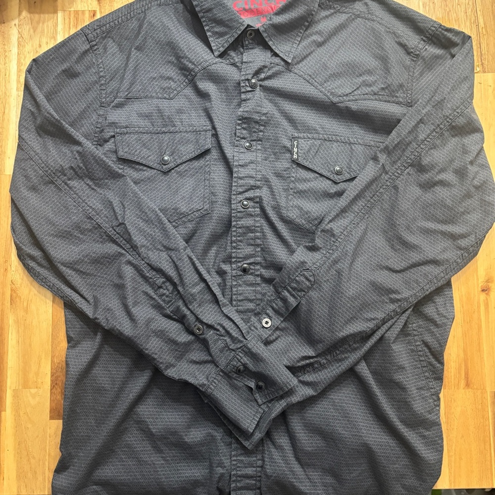 Cinch Modern Fit Black Patterned Shirt